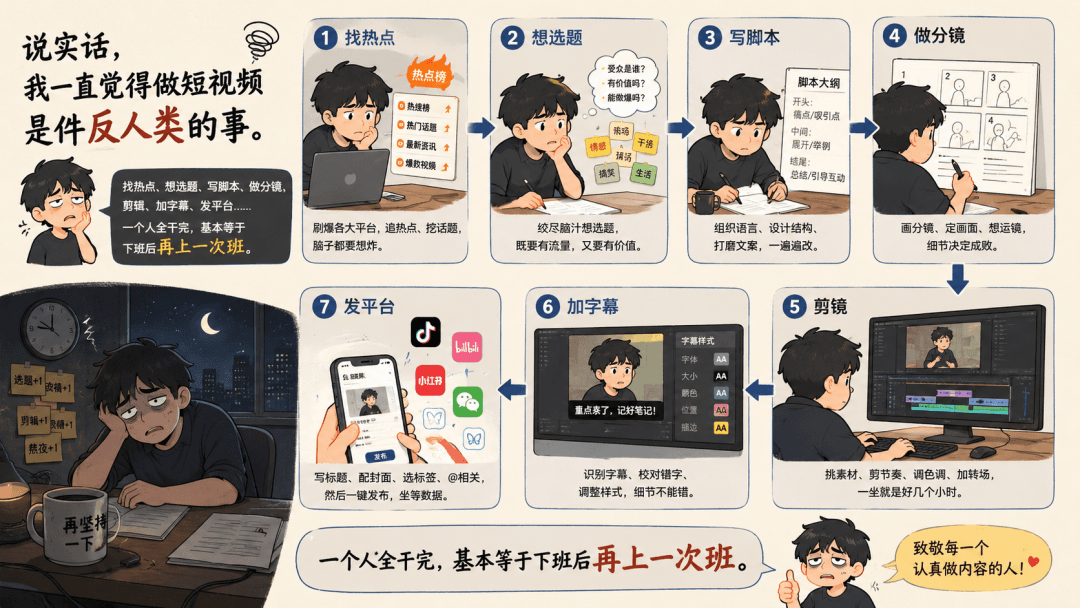 视频生产任务拆解示意图