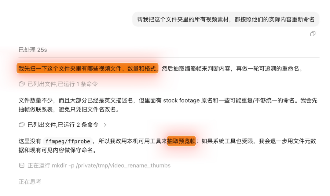 Codex 扫描视频并准备批量重命名