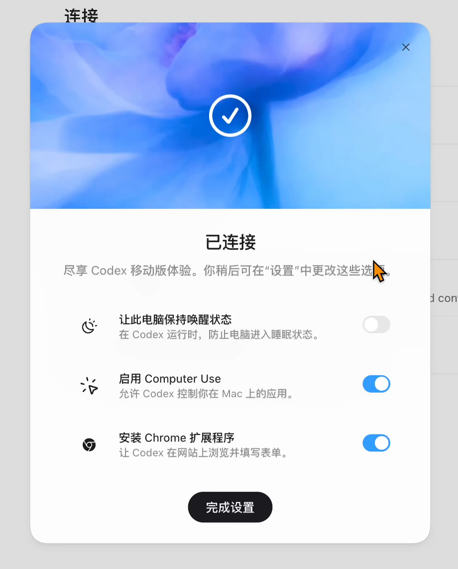 手机连接电脑后的 Codex 设置